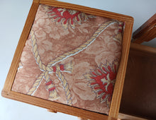 Load image into Gallery viewer, Vintage Wooden Cantilever Sewing Box Craft Storage Box Fold-Out Handle 28cm
