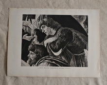 Load image into Gallery viewer, Vintage Double-Sided Book Plate , Detail from The Adoration of the Magi
