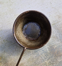 Load image into Gallery viewer, Vintage metal strainer, Old rustic metal hand motor oil strainer
