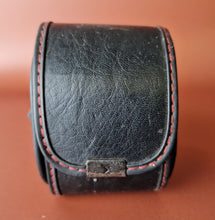 Load image into Gallery viewer, Vintage Empty Lens Case For Small Lens , Black Colour, Red Interior
