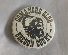 Load image into Gallery viewer, Vintage Comanche Club Bredon Court Pin Badge 5.5cm Native American Design
