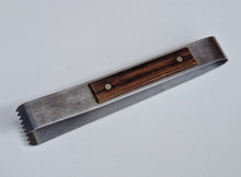 Load image into Gallery viewer, Retro Stainless steel ice tong with rosewood detail, Mid-Century Modern Style
