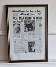 Load image into Gallery viewer, Vintage Book Plate Print Picture Frame Old News Paper Page Print in Wooden Frame
