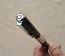 Load image into Gallery viewer, Platignum Ballpoint Pen – Black &amp; Chrome – Black Ink – 13cm – Used
