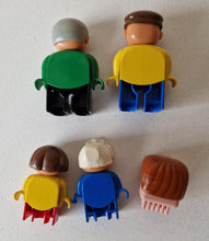 Load image into Gallery viewer, Vintage Lego Duplo Lot - 5 Old Style Duplo Figures Toys
