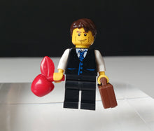 Load image into Gallery viewer, LEGO City Hotel Receptionist Minifigure Briefcase Heart Accessory Figure
