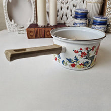 Load image into Gallery viewer, Vintage 1960's Enamelware Dutch 60's Cooking Pot Groovy Flower Power Pot No Lid
