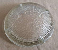 Load image into Gallery viewer, Vintage Ashtray In Glass Geometrical Layers Of Ice Patterns , France Circa 1960
