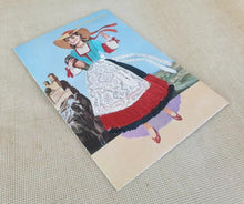 Load image into Gallery viewer, Vintage Postcard Spain Spanish Lady Silk Embroidery Unposted Condition 14.7cm X 10cm
