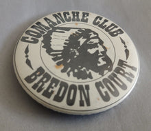 Load image into Gallery viewer, Vintage Comanche Club Bredon Court Pin Badge 5.5cm Native American Design
