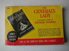Load image into Gallery viewer, The General’s Lady by Esther Forbes RARE WWII Armed Services Edition 1940s Book
