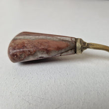 Load image into Gallery viewer, Rare Polished Marble Stone Handle Small EPNS Silver Plated Spoon 11.5cm long

