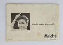 Load image into Gallery viewer, Vintage Minolta 8 Owner&#39;s Manual, English
