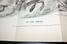 Load image into Gallery viewer, Vintage Large Print: IN THE MELEE, PUNCH Cartoon, Armour Knight &amp; Horse
