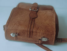 Load image into Gallery viewer, Vintage 1970s Brown Faux Leather Satchel Shoulder Bag Briefcase Retro Unisex
