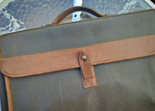 Load image into Gallery viewer, Vintage Charles Jourdan Actif Paris Leather &amp; Canvas Briefcase Document Bag
