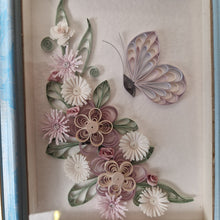 Load image into Gallery viewer, Handmade Cute Paper Quilling Art Unique Design Wall Art Picture frame Flower

