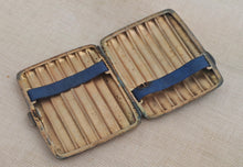 Load image into Gallery viewer, Vintage Metal Cigarette Case – Ribbed &amp; Engraved Design – 8.5cm x 7.5cm x 1.5cm – Germany Marked
