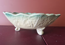 Load image into Gallery viewer, Vintage Antique Crown Devon, Fielding  Footed Fruit or Centre Bowl , Green &amp; Yellow Colour

