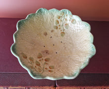 Load image into Gallery viewer, Vintage Antique Crown Devon, Fielding  Footed Fruit or Centre Bowl , Green &amp; Yellow Colour
