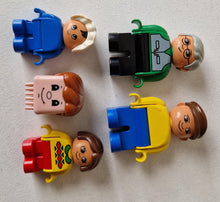 Load image into Gallery viewer, Vintage Lego Duplo Lot - 5 Old Style Duplo Figures Toys
