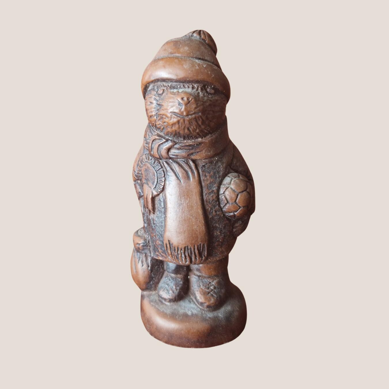 Collectable Priory Castings Football Paddington Bear / Mole Resin Ornament , Richmond Crafts, Made I