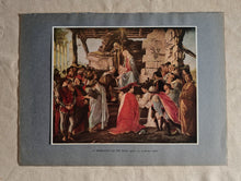 Load image into Gallery viewer, Vintage Book Plate Print , Adoration of the Magi , c. 1477 , Florence, Uffizi
