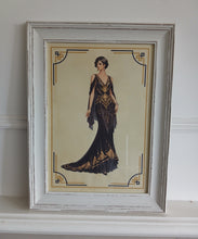 Load image into Gallery viewer, Framed Art Deco Lady Fashion Print Vintage Style Wall Art Picture 36 x 27cm
