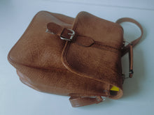 Load image into Gallery viewer, Vintage 1970s Brown Faux Leather Satchel Shoulder Bag Briefcase Retro Unisex
