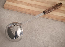 Load image into Gallery viewer, Vintage Stainless Steel and Wood Handle Ladle 28cm Long Retro Kitchenalia Utensil
