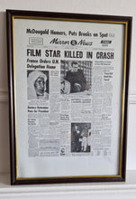 Load image into Gallery viewer, Vintage Book Plate Print Picture Frame Old News Paper Page Print in Wooden Frame
