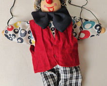 Load image into Gallery viewer, Vintage Handmade Clown Marionette Puppet - Collectible
