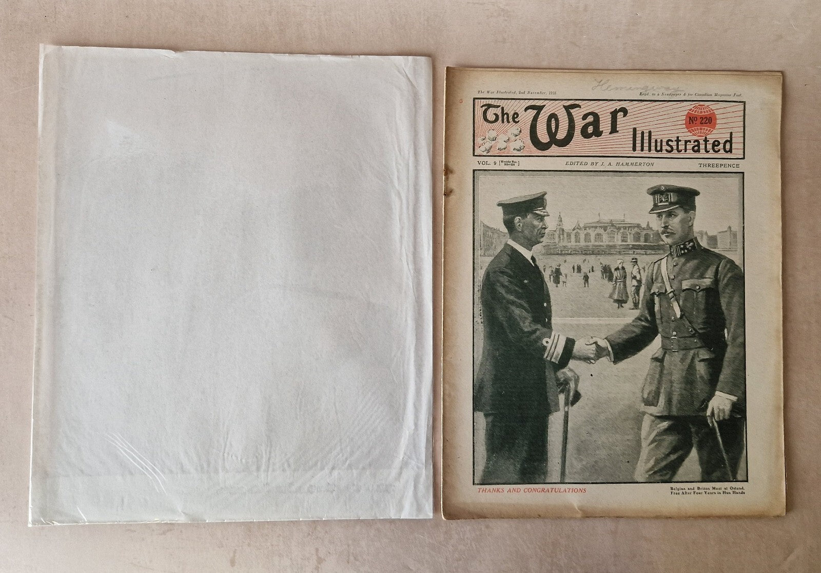 The War Illustrated Issue No 220 Vol.9 2nd November 1918 Vintage War Magazine