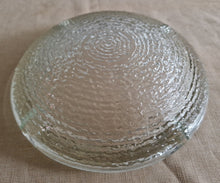 Load image into Gallery viewer, Vintage Ashtray In Glass Geometrical Layers Of Ice Patterns , France Circa 1960
