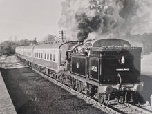 Load image into Gallery viewer, Black White Photo Locomotive Steam Engine Great Central Railway 14/11/87 69523 Crossing Swithland Re
