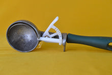 Load image into Gallery viewer, Vintage green plastic handle ice cream scoop , kitchen utensil, Made In England, 23cm Long
