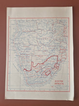 Load image into Gallery viewer, 4 x Vintage Printed Maps Of India and Ceylon , South Africa, Asia, United States and Canada, Old Boo
