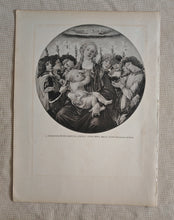 Load image into Gallery viewer, Vintage Double-Sided Art Book Plate , Head of St. Sebastian / Madonna Angels
