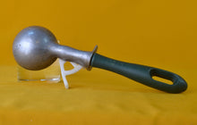 Load image into Gallery viewer, Vintage green plastic handle ice cream scoop , kitchen utensil, Made In England, 23cm Long
