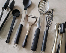 Load image into Gallery viewer, Used Kitchen Utensil Set – Black &amp; Stainless Steel – Pre-Owned Cooking Tools Job Lot
