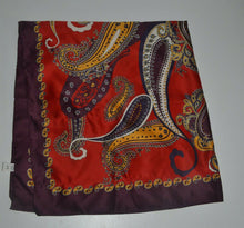 Load image into Gallery viewer, Vintage Ladies Headscarf Mixed Colours Paisley Patterns. 100% Polyester
