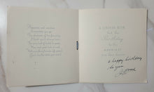 Load image into Gallery viewer, Vintage Birthday Greeting Card, Yellow Flower In Wicker Basket / Vase
