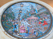 Load image into Gallery viewer, Royal Worcester Fine Bone China Market Scene Wall Plate Framed 28.5cm England
