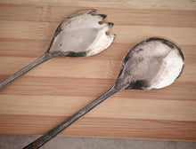 Load image into Gallery viewer, Vintage Silver Plated Salad Serving Set – 23cm Long – Elegant Tableware
