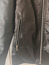 Load image into Gallery viewer, USE CLUP Men’s Black Faux Leather Biker Jacket – Size S – Made in Turkey
