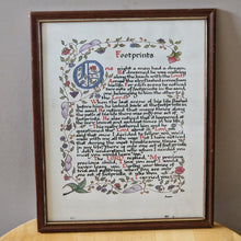 Load image into Gallery viewer, FOOTPRINTS BIBLE STORY , IT WAS THEN THAT I CARRIED YOU - FRAMED PRINT PICTURE
