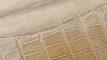 Load image into Gallery viewer, Vintage Crocodile Effect Leather Clutch Vanity Purse | G.W. Scott &amp; Sons London | 23cm x 15.5cm
