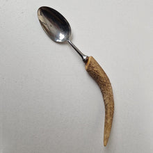 Load image into Gallery viewer, Antique Table Spoon with Antler Horn Handle 23cm long

