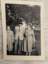 Load image into Gallery viewer, Vintage Black &amp; White Old Family Photograph, 2  Woman and a Smartly Dressed Old Man, Date Uknown, Vo
