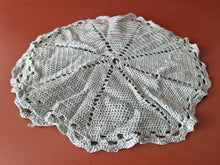 Load image into Gallery viewer, 2 x Rare Crochet Doily Ornamental Round Table Place Mats , Blue Colour  Retro
